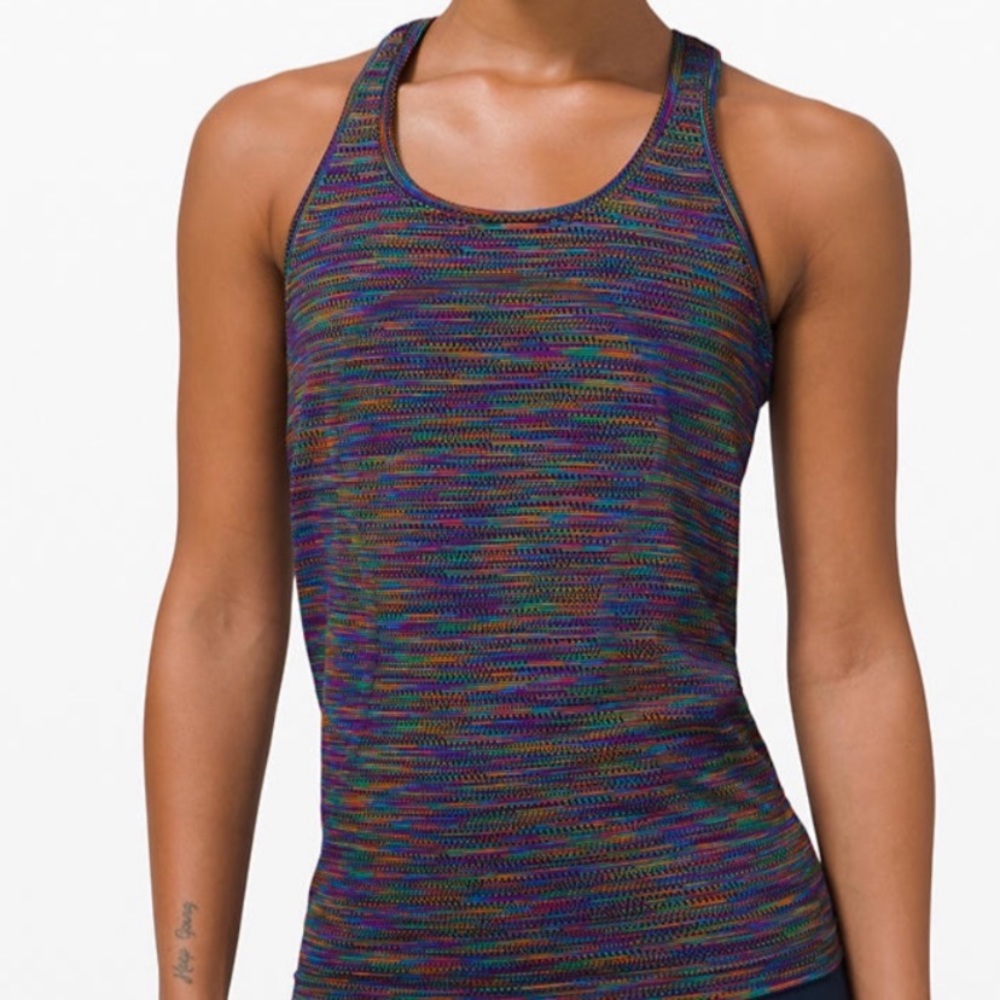 lululemon athletica Multicolor Striped Racerback Tank